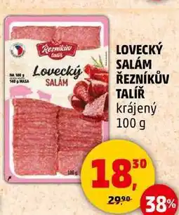 Penny Market LOVECKÝ SALÁM ŘEZNÍKŮV TALÍŘ krájený, 100 g nabídka