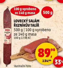 Penny Market LOVECKÝ SALÁM ŘEZNÍKŮV TALÍŘ, 500 g nabídka
