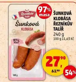 Penny Market ŠUNKOVÁ KLOBÁSA ŘEZNÍKŮV TALÍŘ, 240 g nabídka