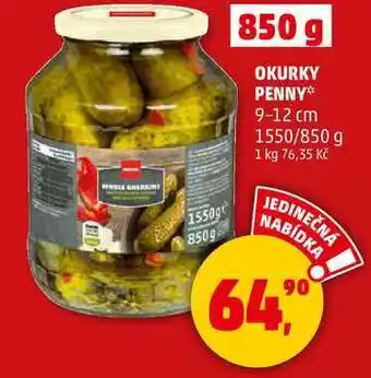 Penny Market OKURKY PENNY 9-12 cm, 1550/850 g nabídka