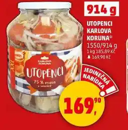 Penny Market UTOPENCI KARLOVA KORUNA, 1550/914 g nabídka
