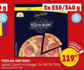 Penny Market PIZZA XXL SAN FABIO Salami, Quattro Formaggi, 3x 340/3x 350 g nabídka