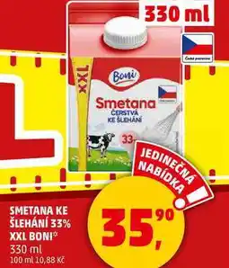 Penny Market SMETANA KE ŠLEHÁNÍ 33% XXL BONI, 330 ml nabídka