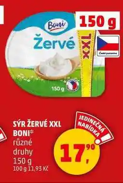 Penny Market SÝR ŽERVÉ XXL BONI různé druhy, 150 g nabídka