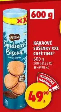Penny Market KAKAOVÉ SUŠENKY XXL CAFÉ TIME, 600 g nabídka