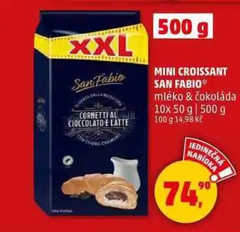 Penny Market MINI CROISSANT SAN FABIO mléko & čokoláda, 10x 50 g nabídka
