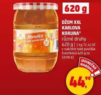 Penny Market DŽEM XXL KARLOVA KORUNA různé druhy, 620 g nabídka
