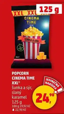 Penny Market POPCORN CINEMA TIME XXL šunka a sýr, 125 g nabídka