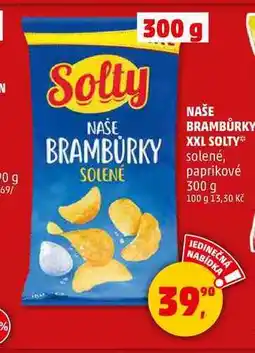 Penny Market NAŠE BRAMBŮRKY XXL SOLTY paprikové, 300 g nabídka