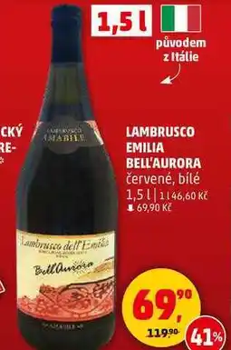 Penny Market LAMBRUSCO EMILIA BELL'AURORA červené, 1,5 L nabídka