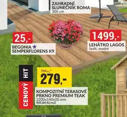 Baumax Kompozití terasové prkno premium teak nabídka