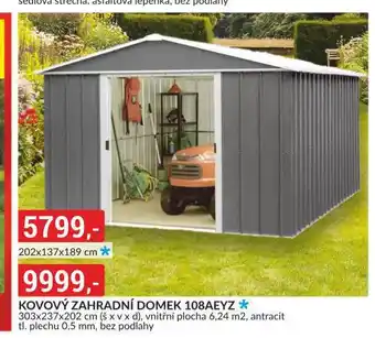 Baumax Kovový zahradní domek 108aeyz nabídka