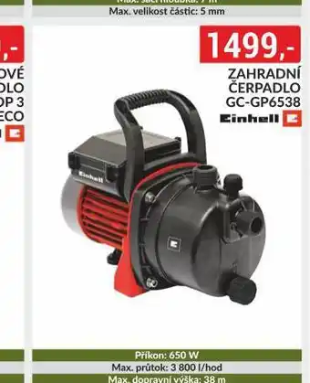 Baumax Zahradní čerpadlo nabídka