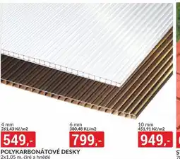 Baumax Polykarbonátové desky 6mm nabídka
