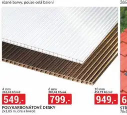 Baumax Polykarbonátové desky 4 mm nabídka