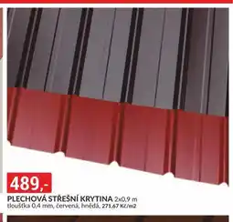 Baumax Plechová střešní krytina nabídka