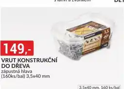 Baumax Vrut konstrukční do dřeva nabídka