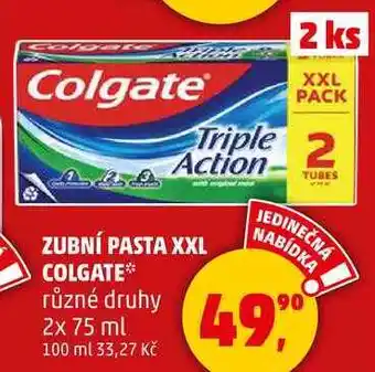 Penny Market ZUBNÍ PASTA XXL COLGATE různé druhy, 2x 75 ml nabídka