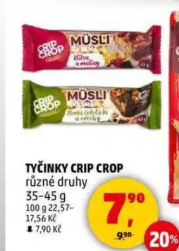 Penny Market MÜSLI TYČINKY CRIP CROP různé druhy, 35-45 g nabídka