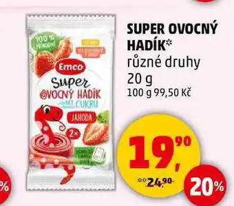 Penny Market SUPER OVOCNÝ HADÍK různé druhy, 20 g nabídka