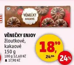 Penny Market VĚNEČKY ENJOY žloutkové, kakaové, 150 g nabídka