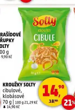 Penny Market KROUŽKY SOLTY cibulové, klobásové, 70 g nabídka