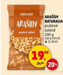 Penny Market ARAŠÍDY NATURALIA pražené solené, 200 g nabídka
