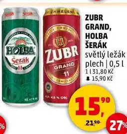 Penny Market ZUBR GRAND plech, 0,5 l nabídka