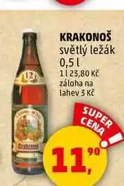 Penny Market KRAKONOŠ světlý ležák, 0,5 l nabídka