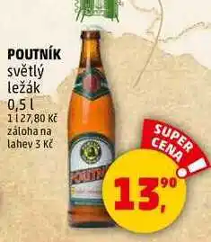 Penny Market POUTNÍK světlý ležák, 0,5 l nabídka