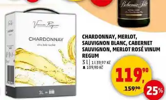 Penny Market CHARDONNAY, MERLOT, SAUVIGNON BLANC, 3 l nabídka