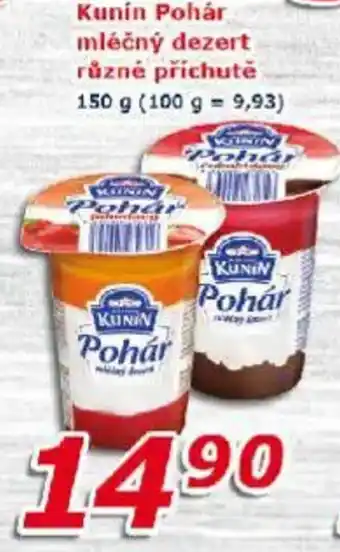 ESO MARKET Kunín Pohár mléčný dezert nabídka