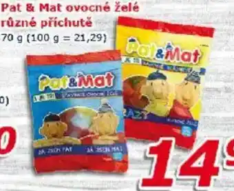 ESO MARKET Pat & Mat ovocné želé nabídka