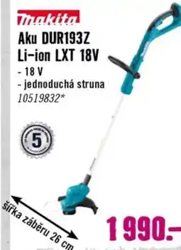 Hornbach Aku DUR193Z Li-ion LXT 18V -18 V nabídka