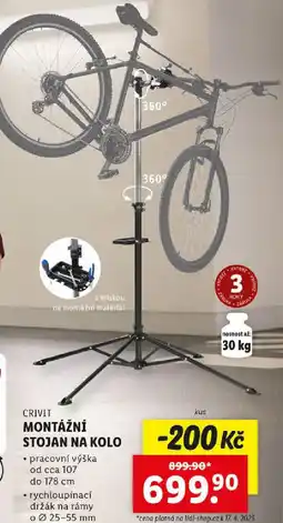 Lidl CRIVIT MONTÁŽNÍ STOJAN NA KOLO nabídka