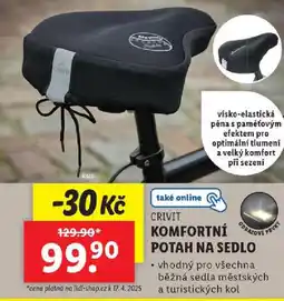Lidl CRIVIT Komfortní potah na sedlo nabídka
