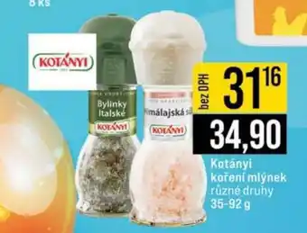 Jip Kotányi Koření mlýnek nabídka