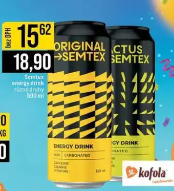 Jip Semtex Energy drink nabídka