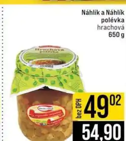 Jip Náhlík a Náhlík polévka hrachová nabídka