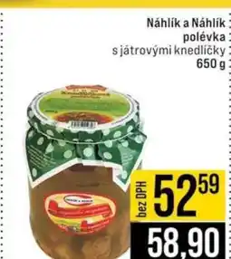Jip Náhlík a Náhlík polévka s játrovými knedlíčky nabídka