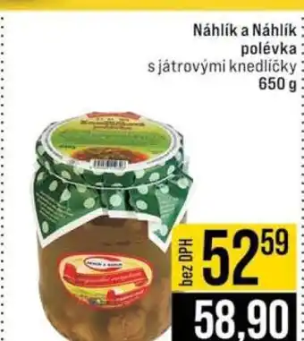 Jip Náhlík a Náhlík polévka s játrovými knedlíčky nabídka