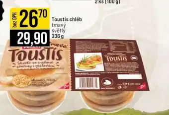 Jip Toustis chléb tmavý světlý 336 g nabídka
