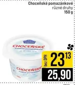 Jip Choceňské pomazánkové nabídka