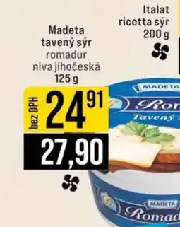 Jip Madeta tavený sýr romadur niva jihočeská 125 g nabídka