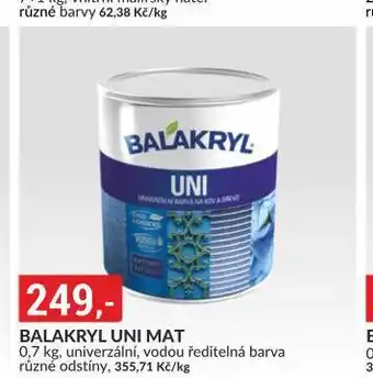 Baumax Balakryl uni mat nabídka