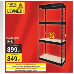 Baumax Regál r200 nabídka