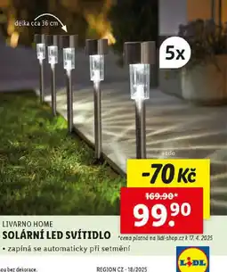 Lidl LIVARNO HOM SOLÁRNÍ LED SVÍTIDLO E nabídka