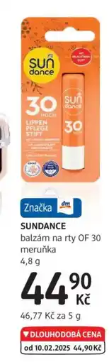 dm drogerie SUNDANCE nabídka