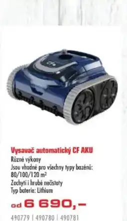 Uni Hobby Vysavač automatický CF AKU Různé výkony nabídka