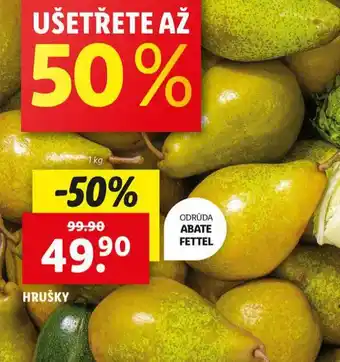Lidl Hrušky nabídka